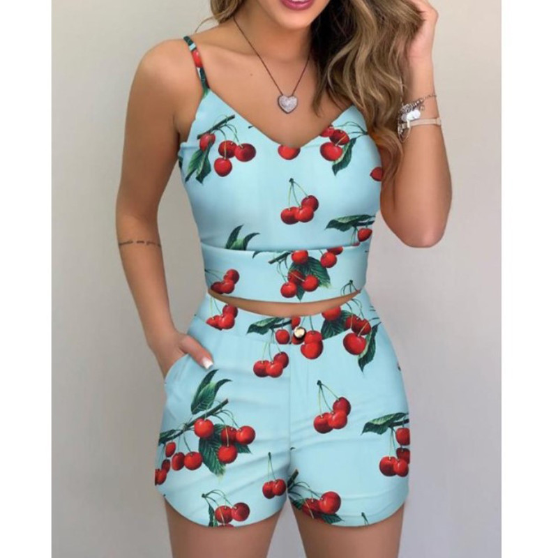 Pantaloni caldi stampati blouse set estivo 2 pezzi abito con tessuto di lana